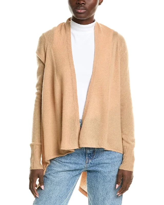 QUINN Cropped Shawl Collar Cashmere Cardigan Nylon Fabric Polyester Fabric Spandex Fabric