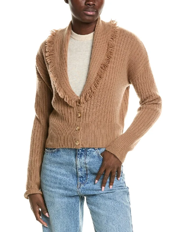 QUINN Jersey Waterfall Wool & Cashmere-Blend Cardigan Iron Safe Non-Iron Wrinkle Free QUINN Jersey Waterfall Wool & Cashmere-Blend Cardigan Iron Safe Non-Iron Wrinkle Free