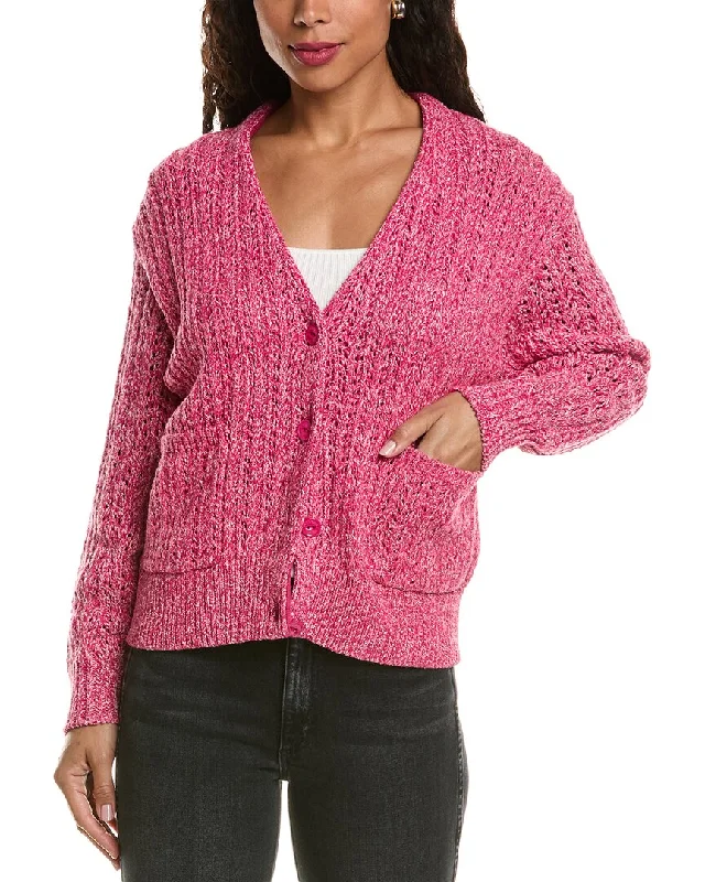 rag & bone Edie Cardigan Notch Collar Peter Pan Collar Cowl Neck