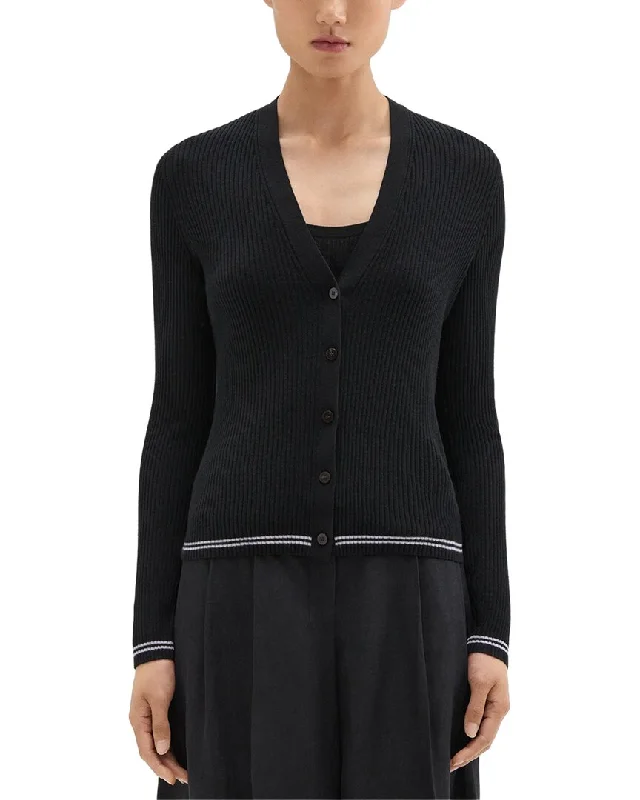 Theory Tipped Cardigan Thin Thick Dense