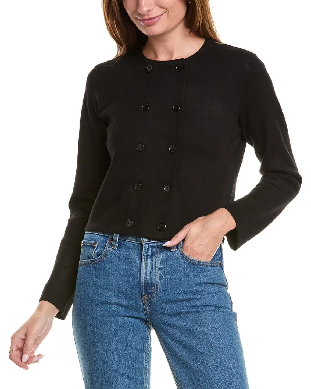 YAL New York Double-Breasted Cardigan Long Cardigan Short Cardigan Medium Cardigan