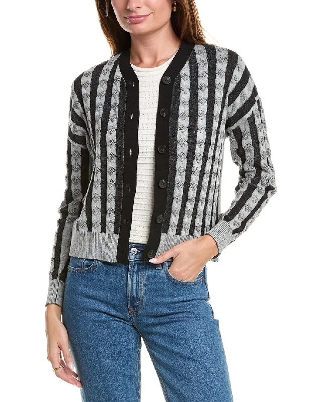YAL New York Rope Knit Cardigan Machine Wash Dry Clean Hand Wash