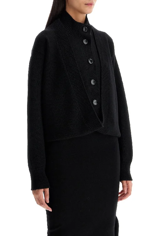 Alaia Folded Cardigan Transparent Opaque Sheer
