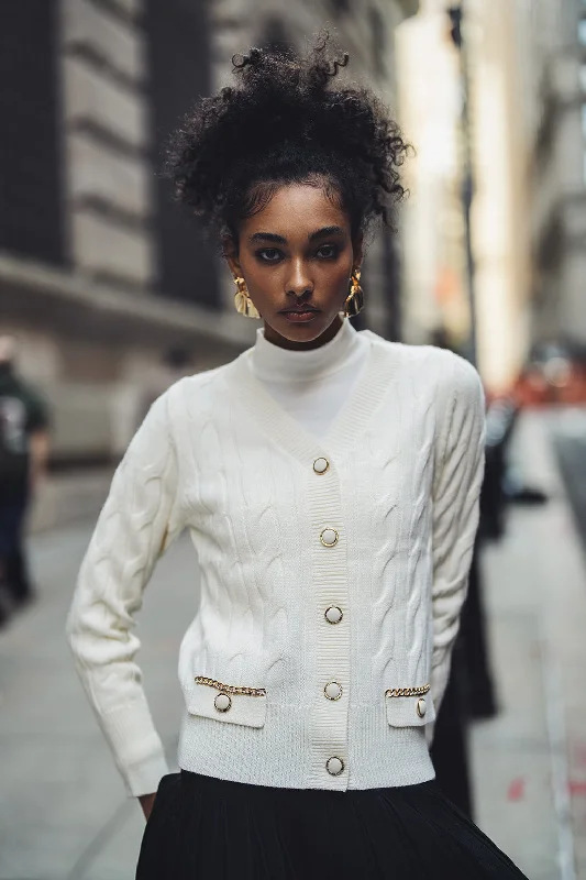 Aura Cardigan Tailored Straight A-Line