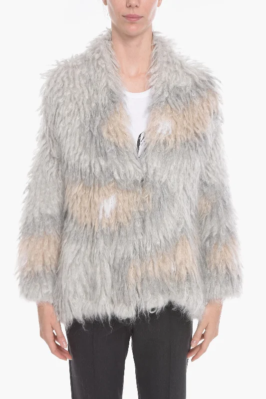 Brunello Cucinelli Mohair-blend Oversized Cardigan Welt Pockets Slit Pockets Flap Pockets