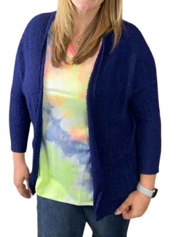 Everyday Cardigan In Navy Anti-Pilling Anti-Shrink Durable