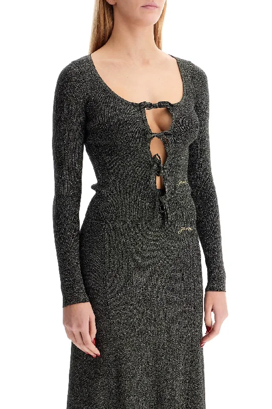 Ganni Lurex Knit Cardigan Velvet Chenille Corduroy