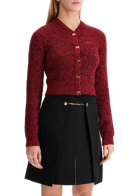 Ganni Sparkling Cardigan Herringbone Houndstooth Plaid