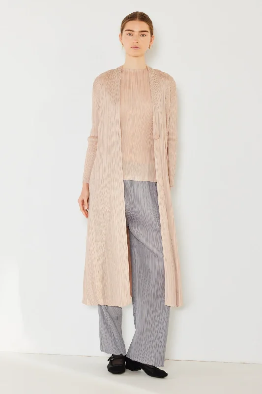 Pleated Long Sleeve Cardigan Lightweight Heavyweight Midweight