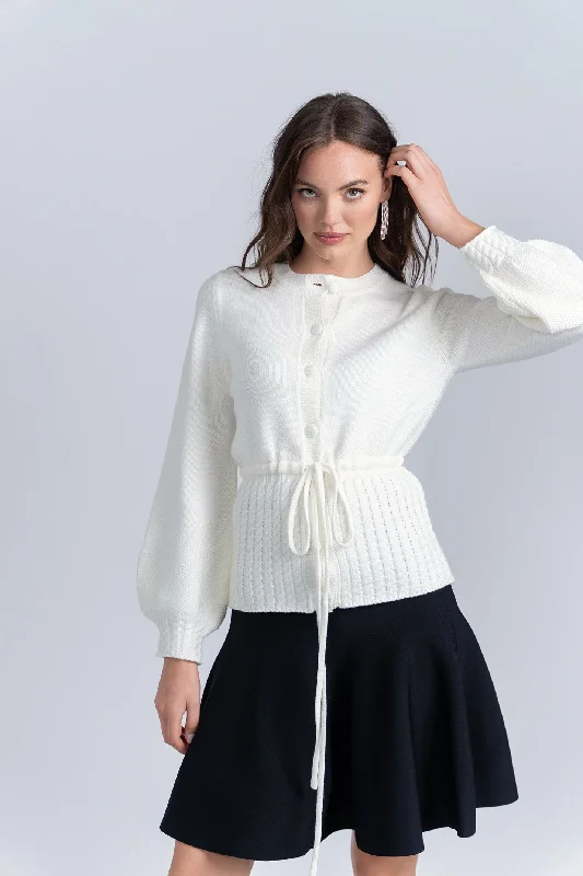 Pulley Posh Cardigan Welt Pockets Slit Pockets Flap Pockets