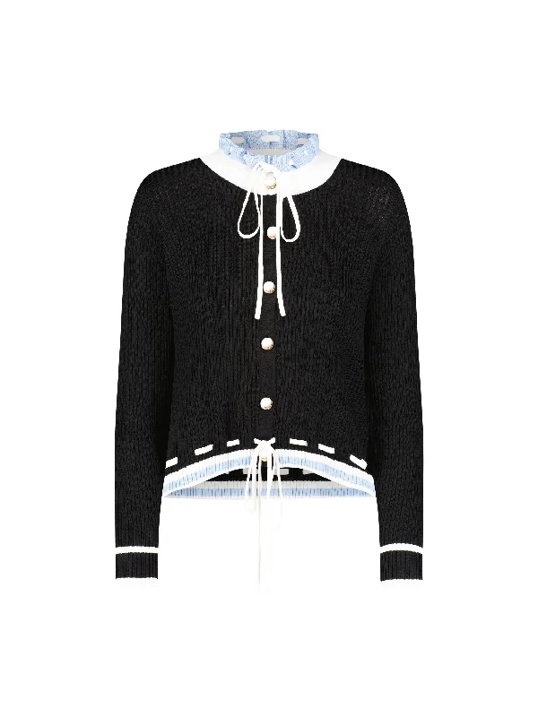 Rubby Knit Cardigan Zippered Front Buttoned Front Snap Front