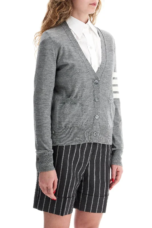 Thom Browne 4-Bar Merino Wool Cardigan Thin Thick Dense