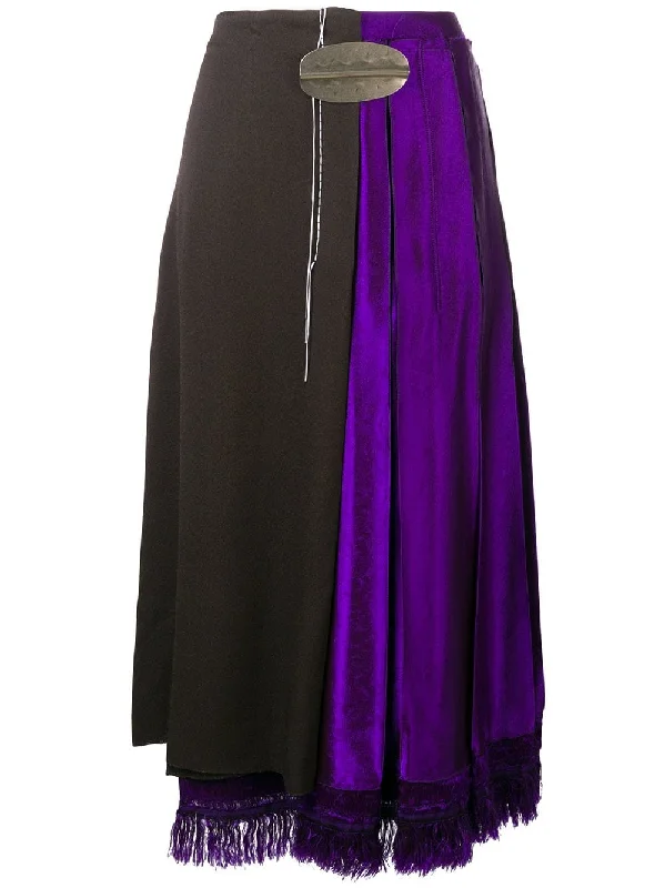 asymmetric wrap front skirt denim skirt casual