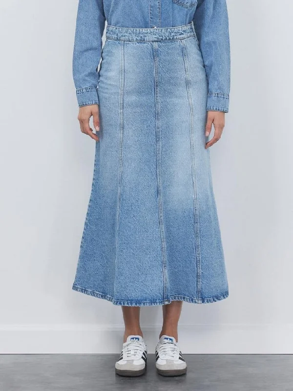 Denim Fish Tail Skirt Light Blue seamless skirt comfort