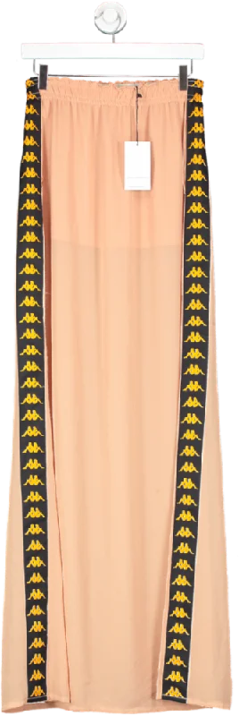 Faith Connexion X Kappa Long Skirt In Pink UK S chiffon skirt airy