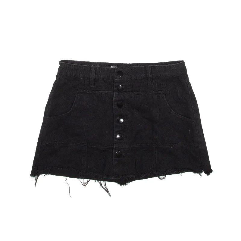 FOMENRAY WOMEN Y2K Short Skort Skirt Black Denim Womens S cashmere skirt soft