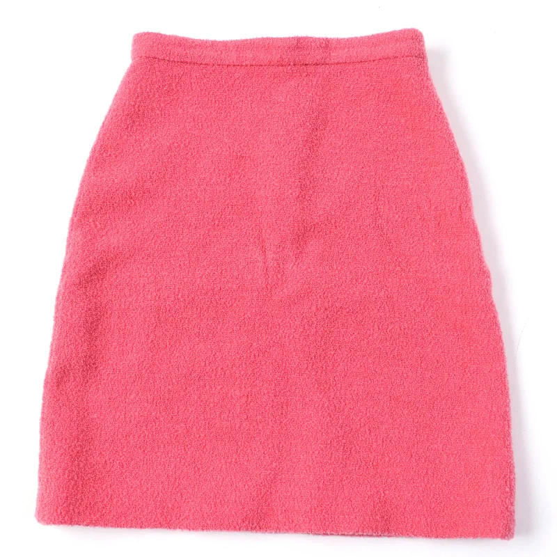 GUCCI Wool Nylon Tweed A-line Skirt Pink 36 vintage skirt charm