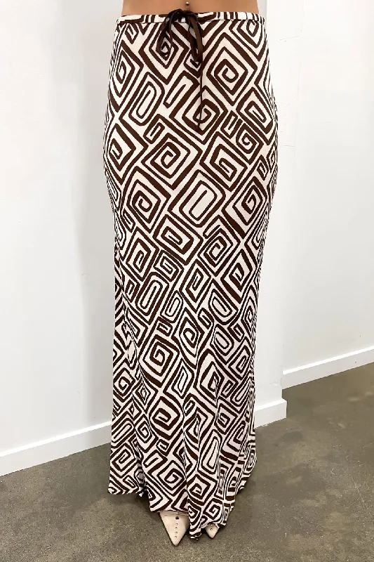Keely Maxi Skirt Cairo silk skirt sleek