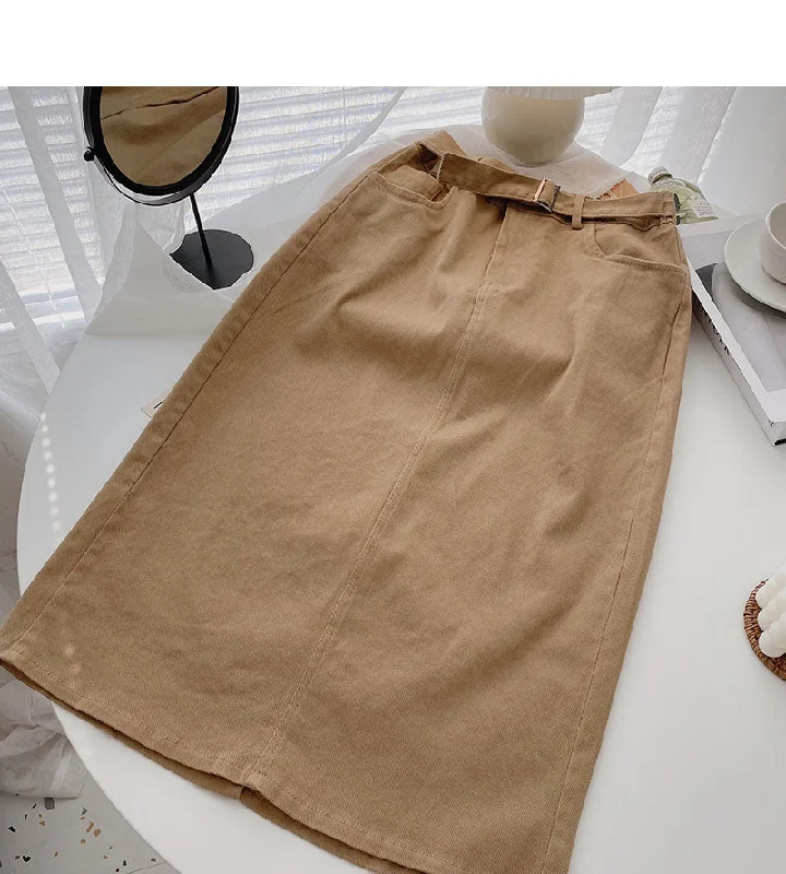 Korean minority design split one-step skirt, fashionable and thin skirt  5708 wool skirt sturdy