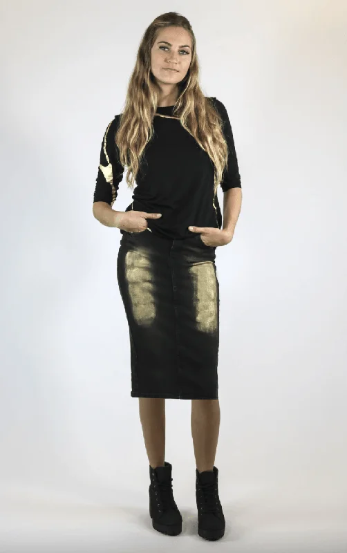 Mikah Jean Kintsugi Skirt ribbed skirt waist