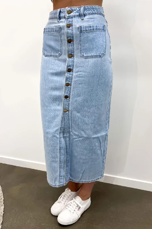 Sailor Skirt Light Vintage Blue slim fit skirt