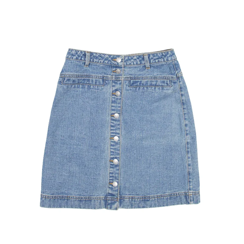 SELECTED FEMME Short Mini Skirt Blue Denim Womens UK 10 linen skirt natural