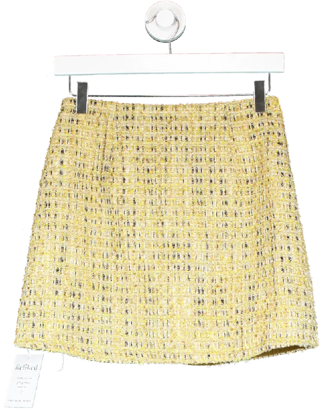 MOTF Premium Tweed Mini Skirt UK XS wool skirt sturdy