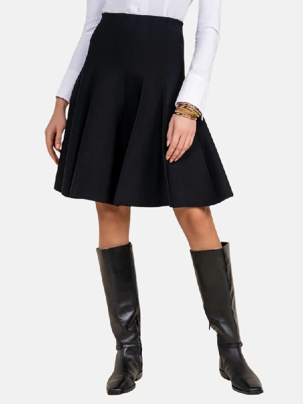 Stella Skirt in Black velvet skirt plush