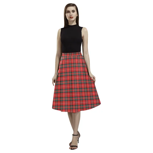 Stuart of Bute Tartan Aoede Crepe Skirt ribbed skirt waist